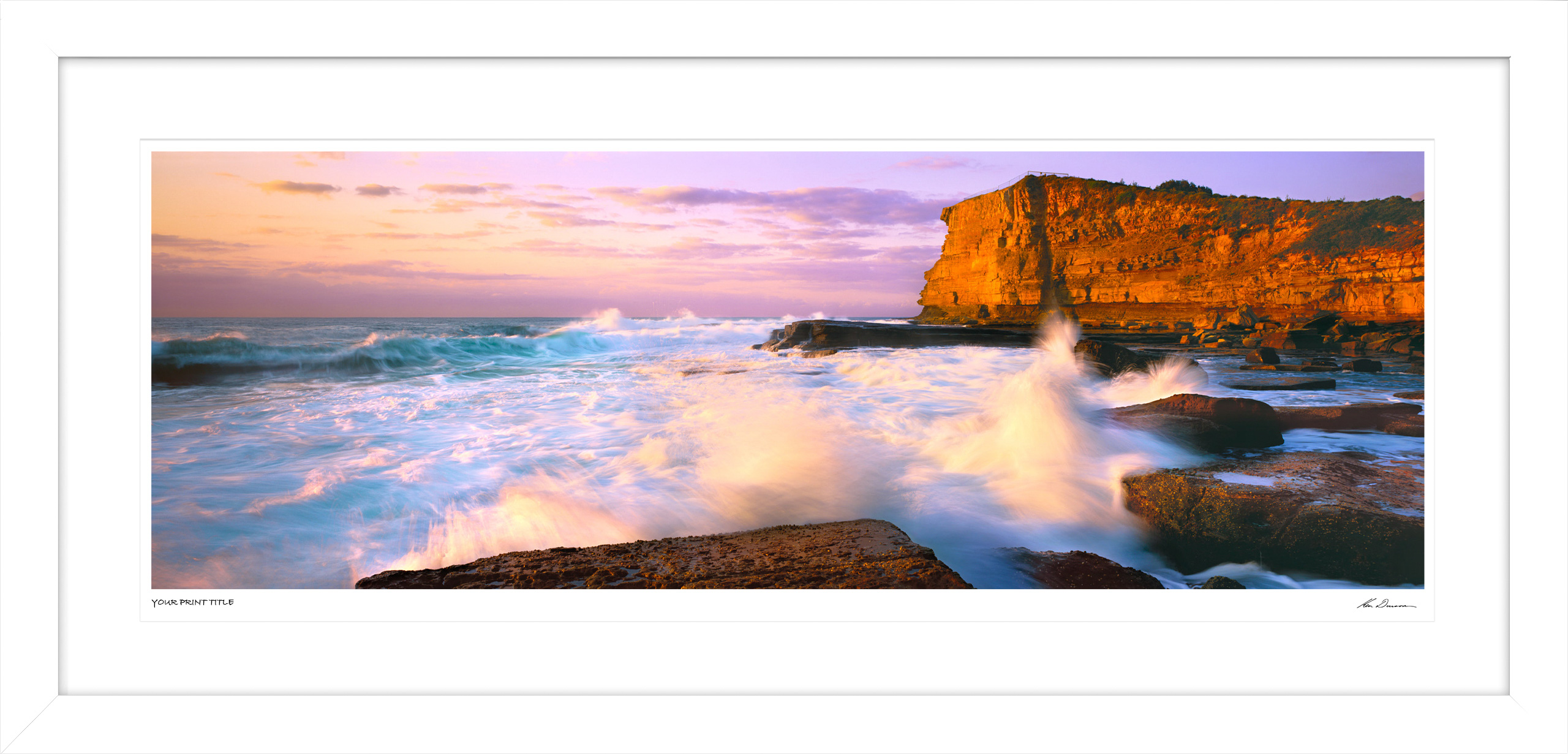 75inch Limited Edition Creation Reigns, Terrigal, NSW. Framed Dimensions 950mm (h) x 2205mm (w). Registration number 125/200
