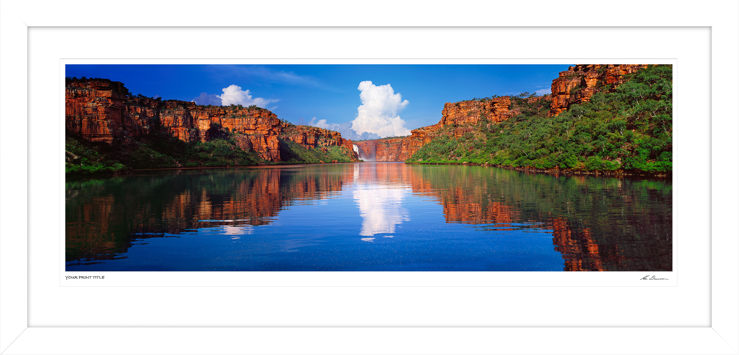50inch Limited Edition Kimberley Reflections. Framed Dimensions 723mm (h) x 1560mm (w). Registration number 40/300.