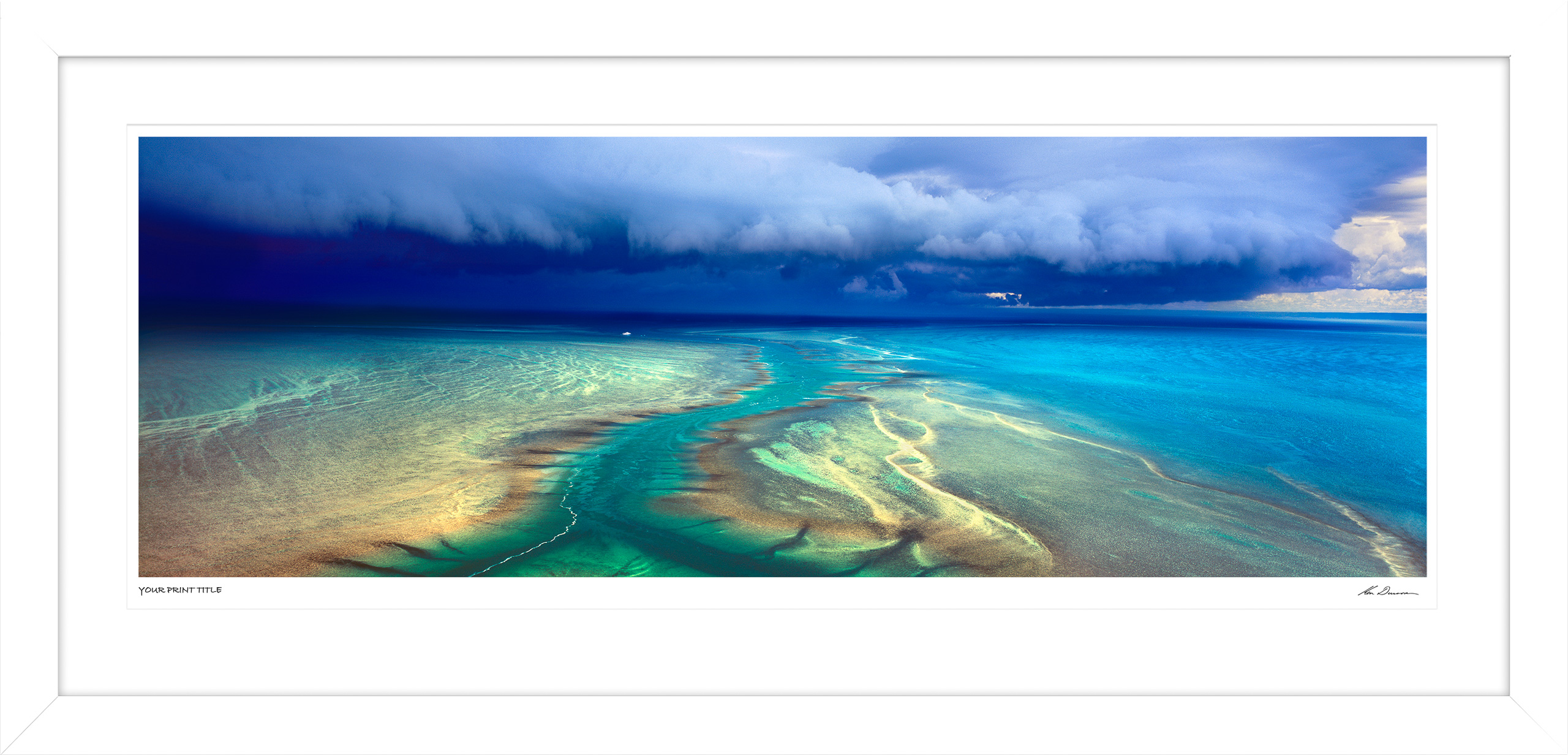 60inch Limited Edition Out Of The Blue, WA. . Framed Dimensions 813mm (h) x 1814mm (w). Registration number 12/300.